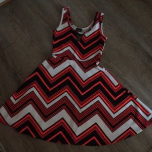 Super cute neon orange dress X small skater dress